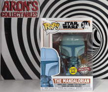 Load image into Gallery viewer, Pop Vinyl Star Wars #345 The Mandalorian Glow-in-the-Dark Special Edition Vinyl Bobble-Head Figure