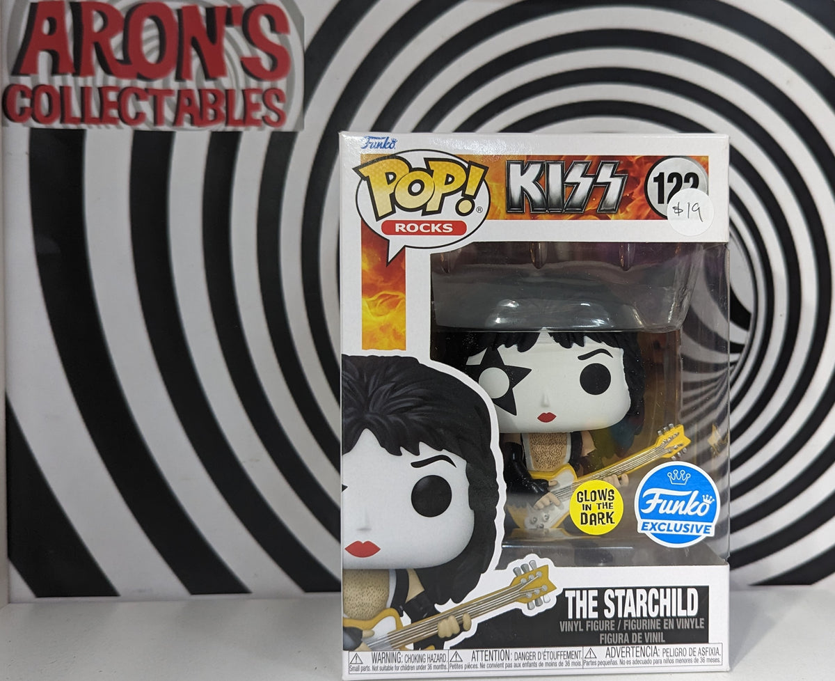 Pop Vinyl Rocks Kiss #122 The Starchild Glow-in-the-Dark Funko