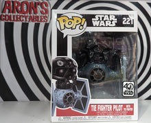 Load image into Gallery viewer, Pop Vinyl Star Wars #221 TIE Fighter Pilot with TIE Fighter 40th Anniversary Vinyl Bobble-Head Figure