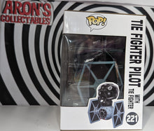 Load image into Gallery viewer, Pop Vinyl Star Wars #221 TIE Fighter Pilot with TIE Fighter 40th Anniversary Vinyl Bobble-Head Figure