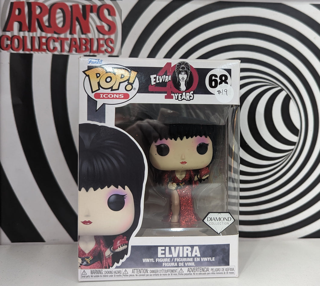 Pop Vinyl Icons Elvira 40 Years #68 Elvira Diamond Collection Vinyl Figure