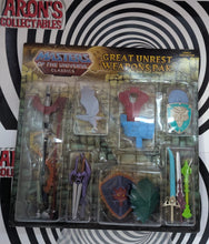 Load image into Gallery viewer, Masters of the Universe Classics Great Unrest Weapons Pack Accessories Set