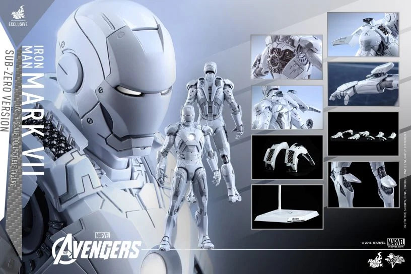 Hot Toys MMS329 Marvel Avengers Iron Man Mark VII Sub-Zero Version Sideshow Exclusive 1/6th Scale Action Figure