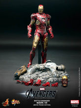 Load image into Gallery viewer, Hot Toys MMS196 Marvel Avengers Iron Man Mark VII Battle Damaged Version 1/6th Scale Action Figure
