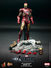 Load image into Gallery viewer, Hot Toys MMS196 Marvel Avengers Iron Man Mark VII Battle Damaged Version 1/6th Scale Action Figure