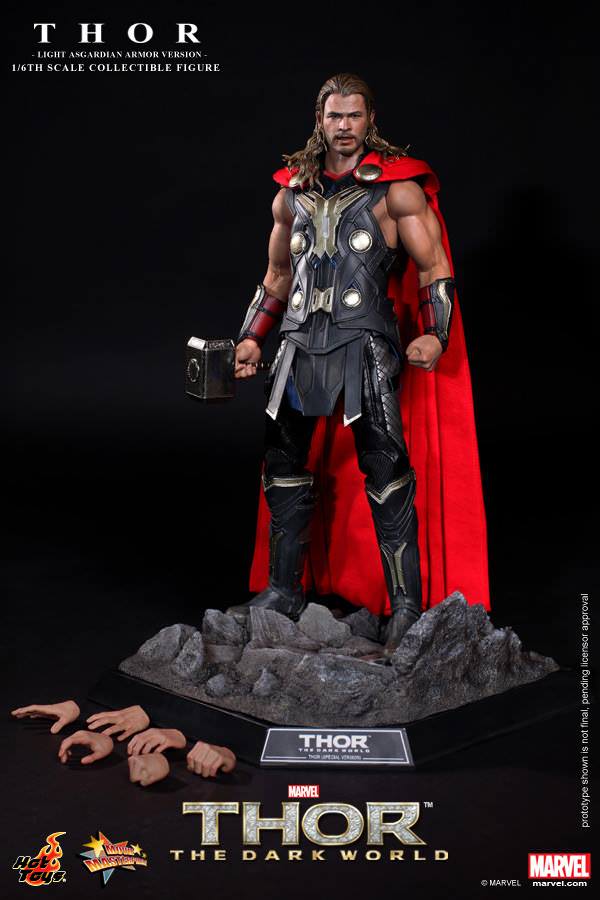 Hot Toys MMS225 Marvel Thor The Dark World Thor Light Asgardian Armor Version 1/6th Scale Action Figure