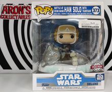 Load image into Gallery viewer, Pop Vinyl Deluxe Star Wars Battle at Echo Base Han Solo with Tauntaun #373 Special Edition Vinyl Bobble-Head Figure