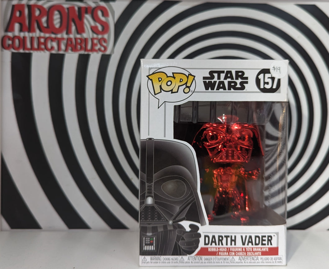 Pop Vinyl Star Wars #157 Darth Vader Red Chrome Vinyl Bobble-Head Figure