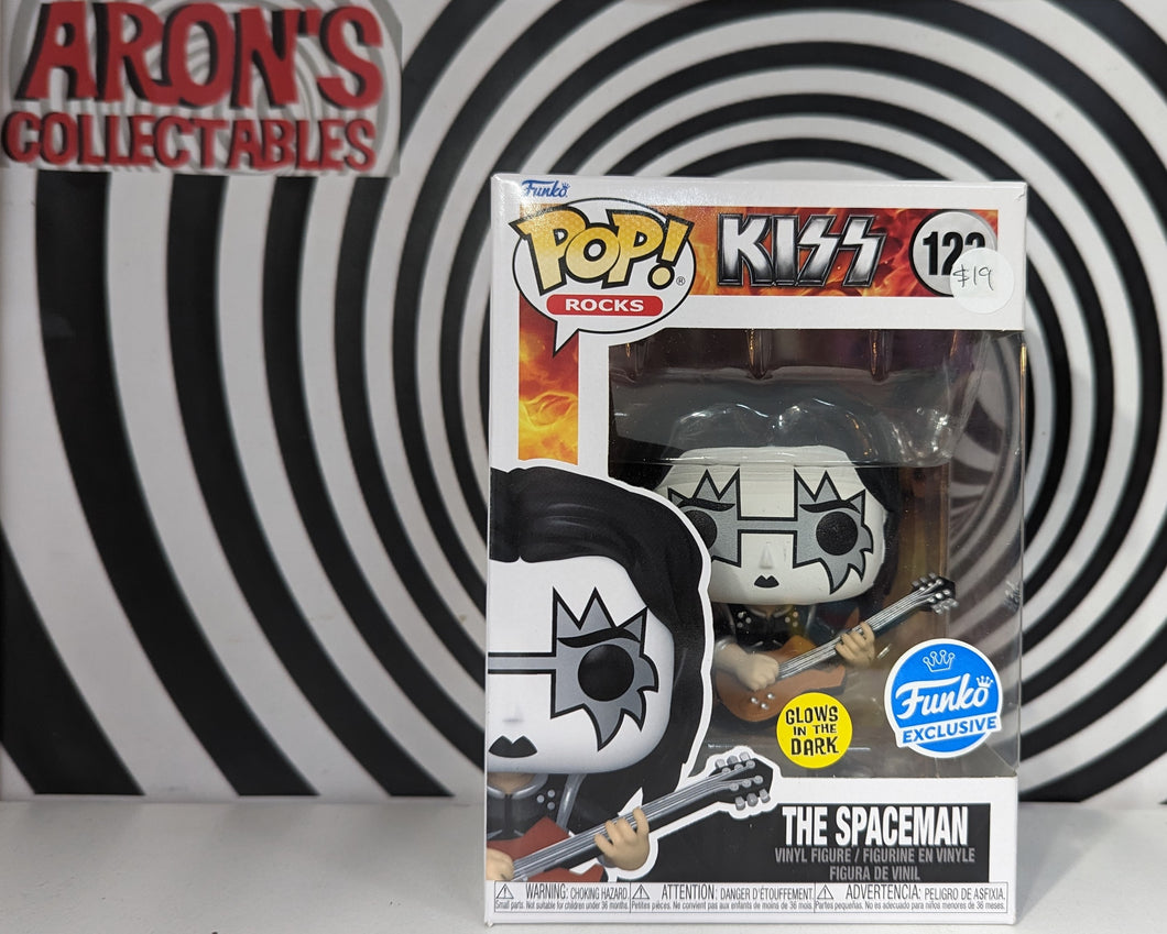 Pop Vinyl Rocks Kiss #123 The Spaceman Glow-in-the-Dark Funko Exclusive Vinyl Figure