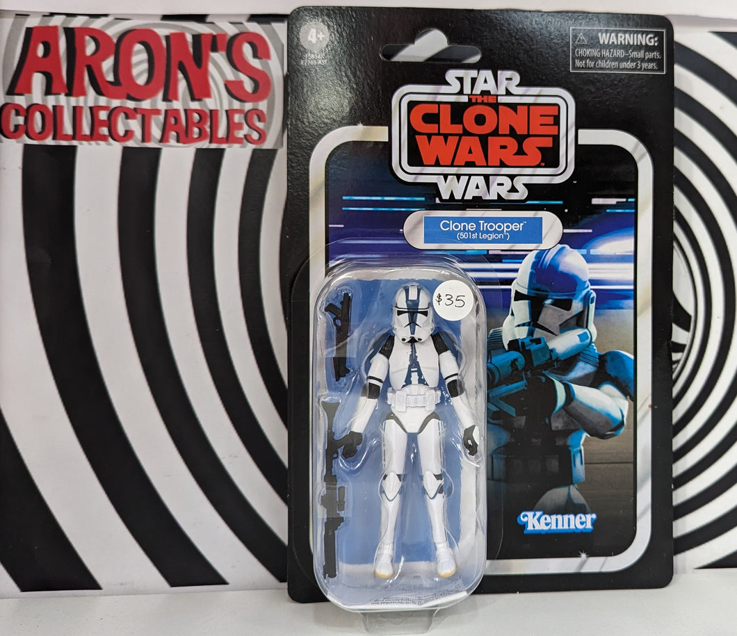 Star Wars The Vintage Collection VC240 Clone Wars Clone Trooper 501st Legion Action Figure