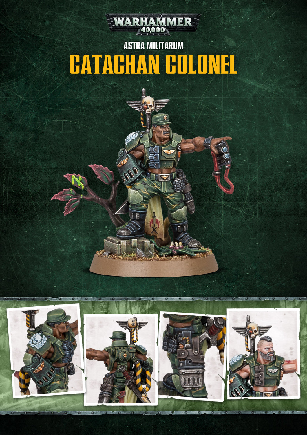 Warhammer 40K Asta Militarum Catachan Colonel Model Kit Figure