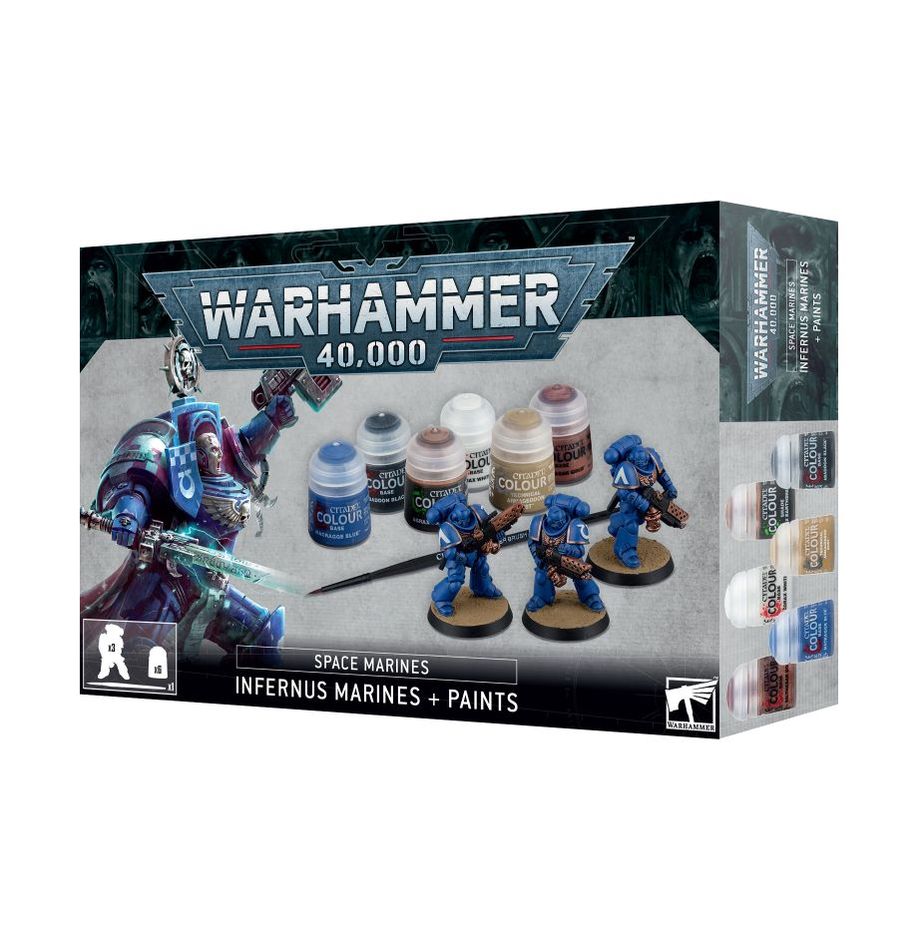 Warhammer 40K Space Marines Infernus Marines + Paints Model Kit