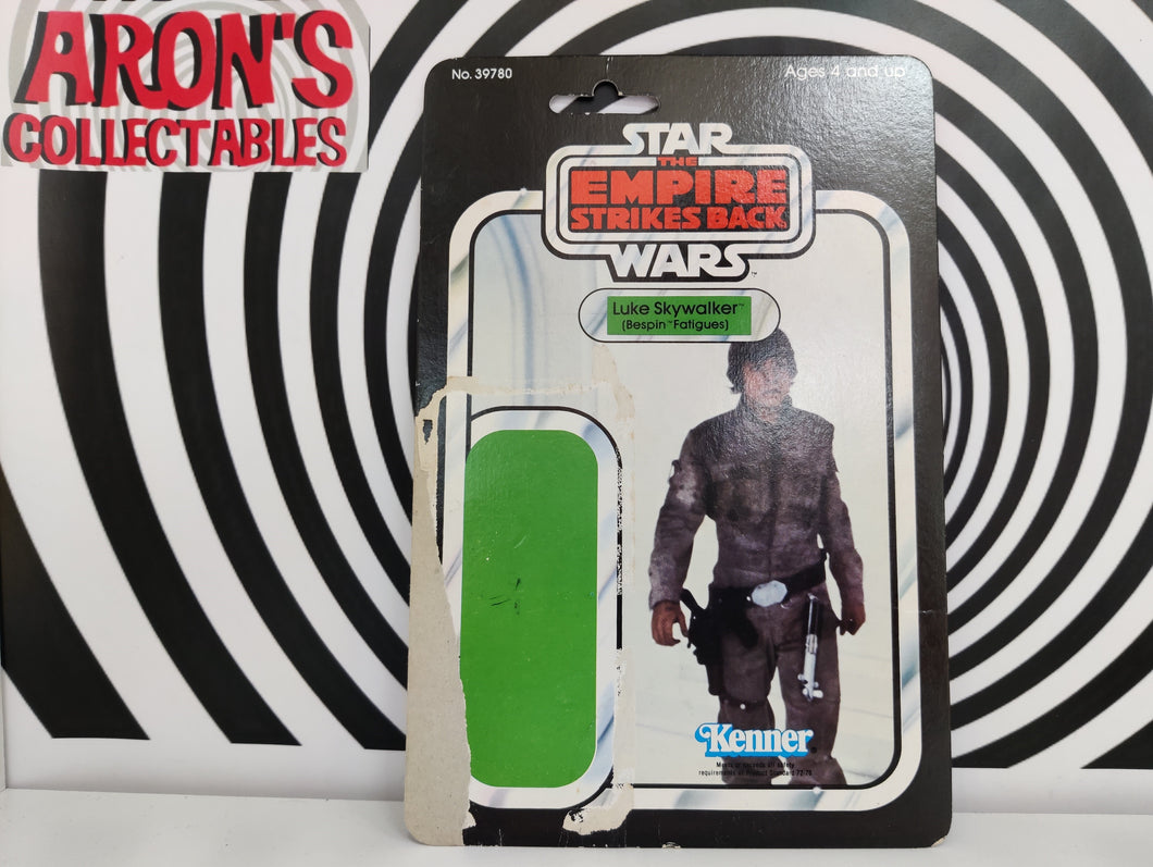 Star Wars Vintage 1980 The Empire Strikes Back Luke Skywalker Bespin Fatigues 31 Back Card