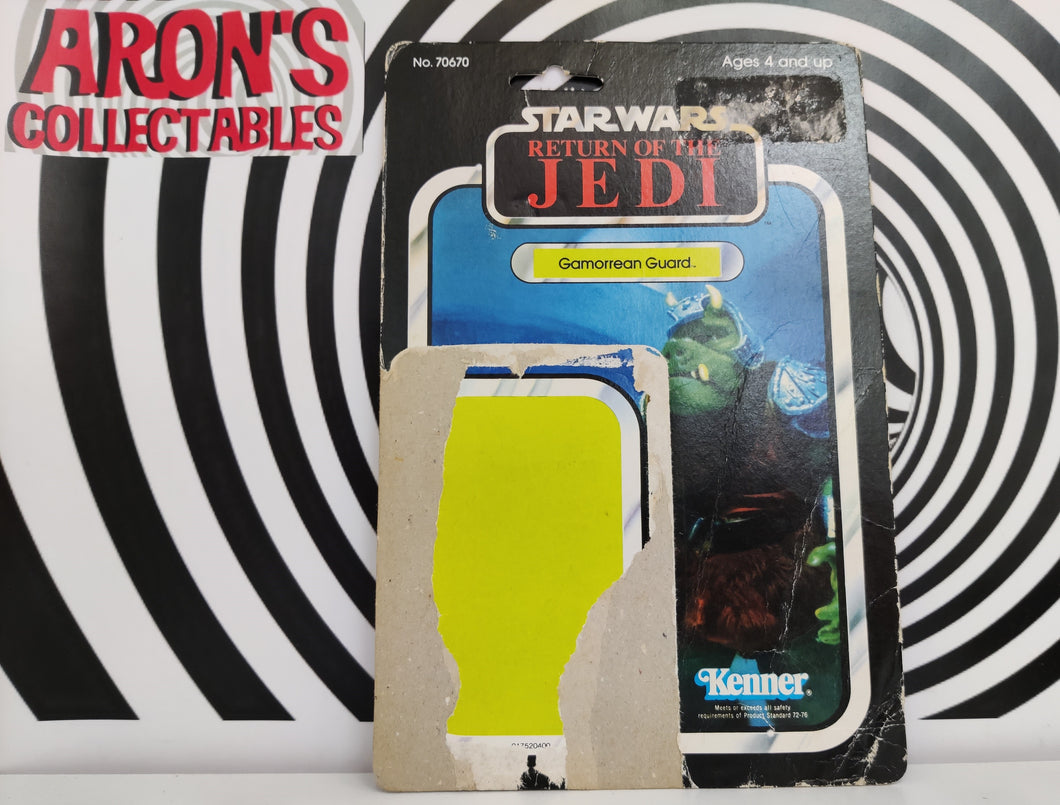 Star Wars Vintage 1983 Return of the Jedi Gamorrean Guard 65 Back Card