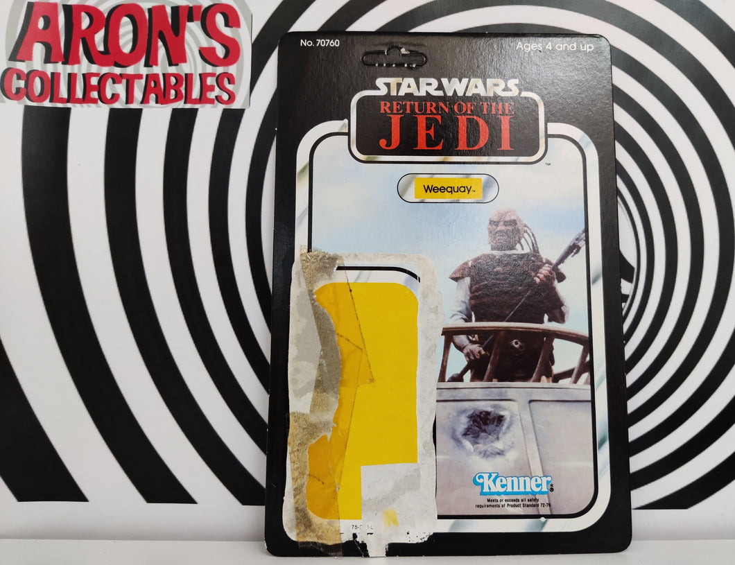 Star Wars Vintage 1983 Return of the Jedi Weequay 77 Back Unpunched Card
