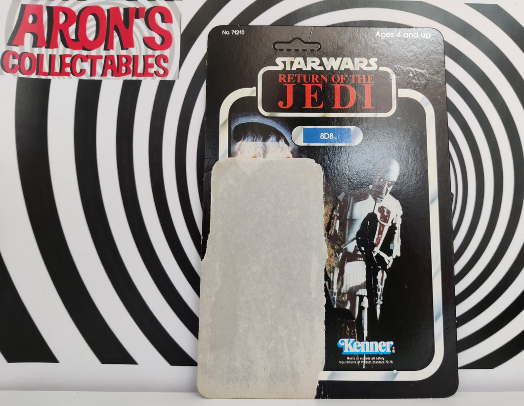 Star Wars Vintage 1983 Return of the Jedi 8D8 77 Back Unpunched Card