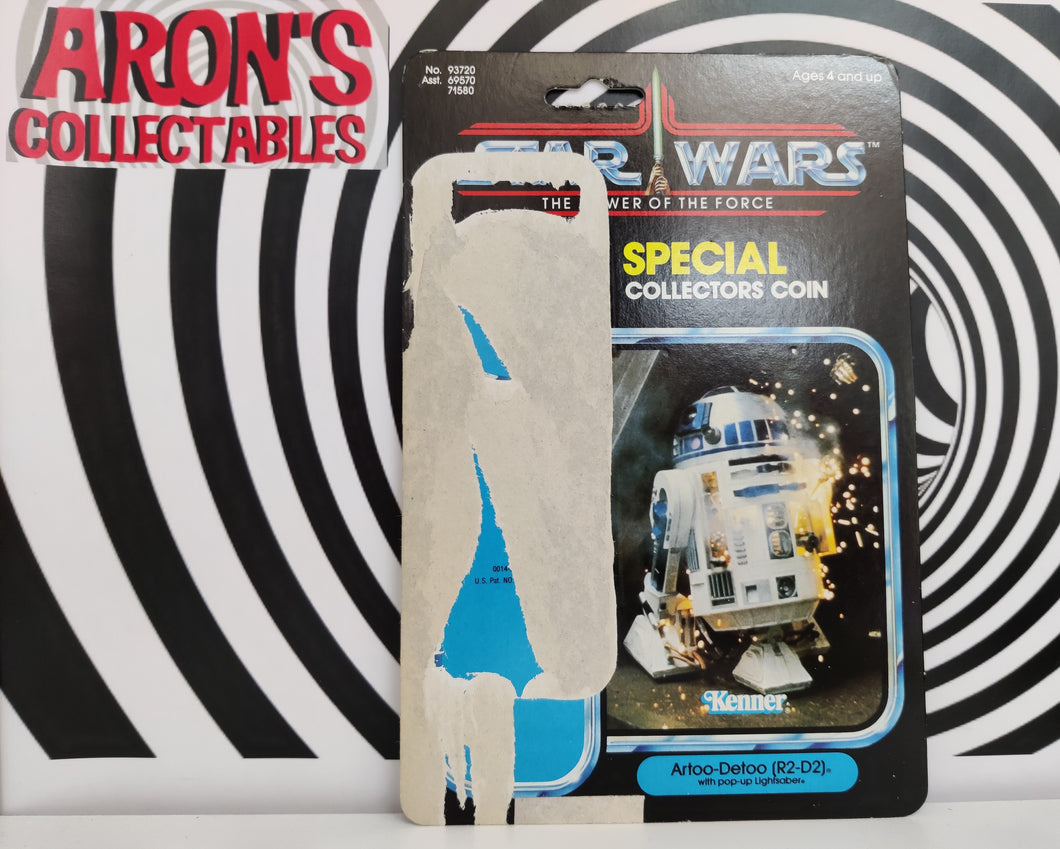 Star Wars Vintage 1984 Power of the Force Artoo-Detoo (R2-D2) with Pop Up Lightsaber 92 Back Card