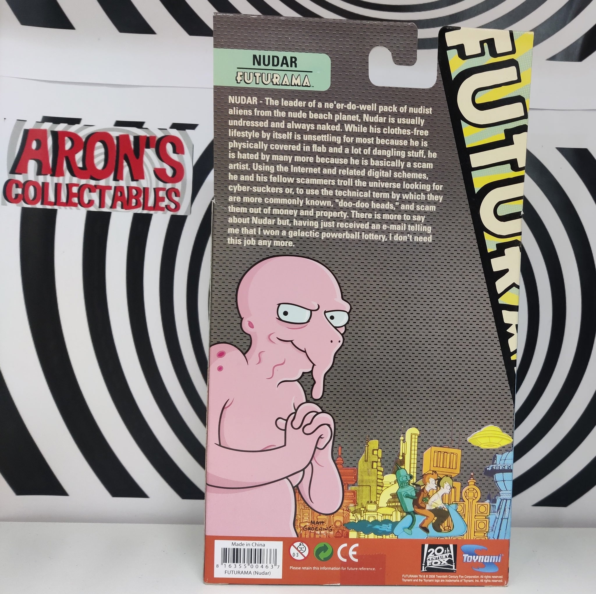 Figura De Futurama Nudar Marca Toynami Con Su Arma Original | Meses sin Figura De Futurama Nudar Marca Toynami Con Su Arma Original | Meses sin