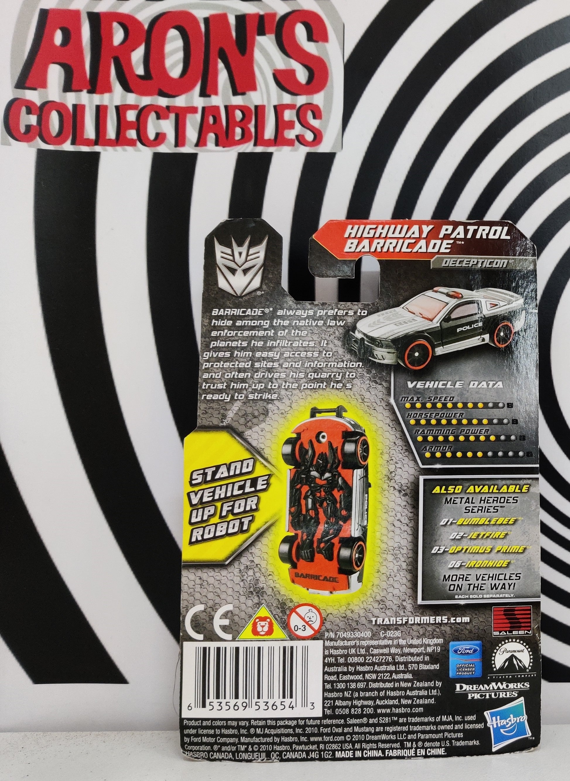 Transformers Speed Stars Highway Patrol Barricade Decepticon Vehicle