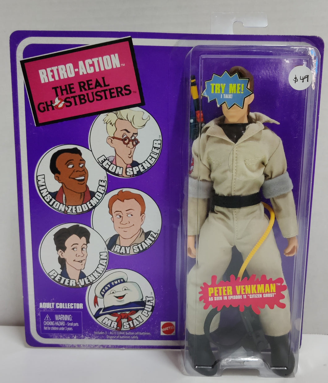 The Real Ghostbusters Peter Venkman Action Figure