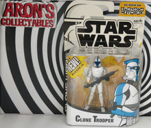 Load image into Gallery viewer, Star Wars 2003 Cartoon Network Clone Wars Clone Trooper Blue Action Figure

