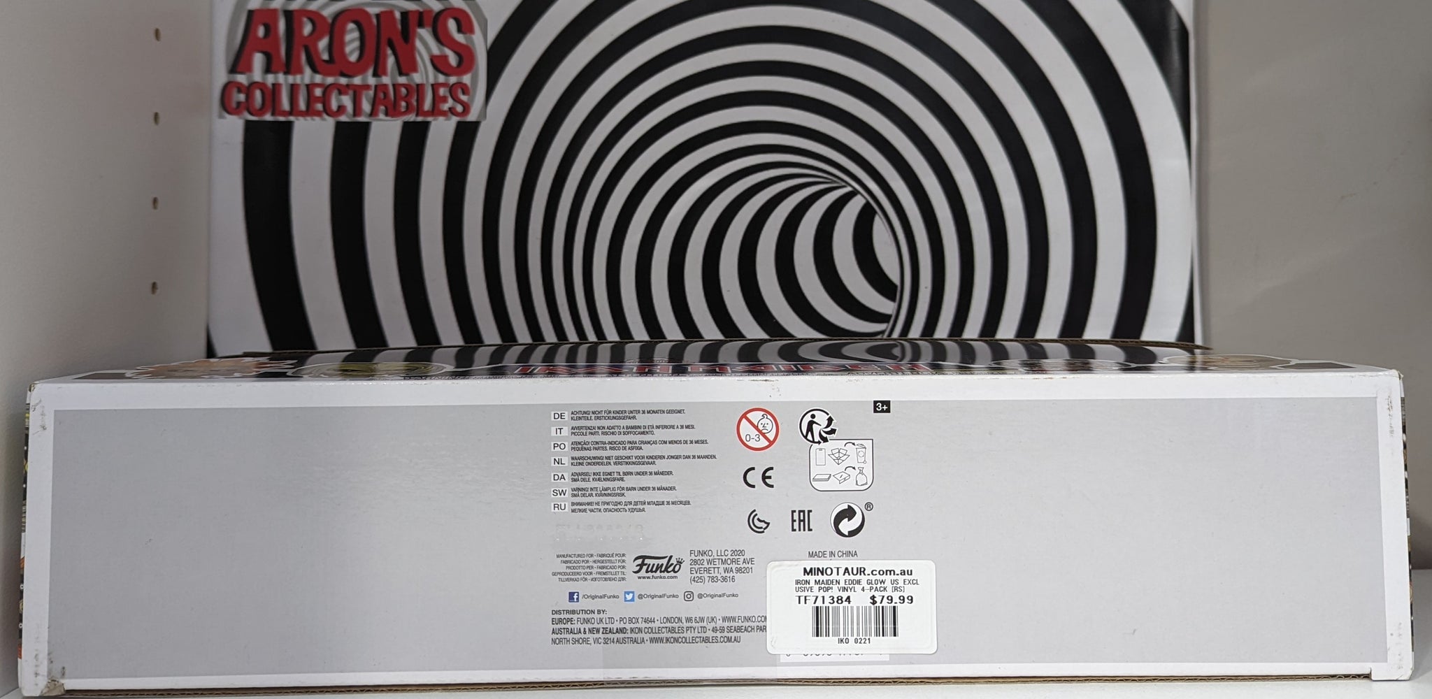 RARE-FUNKO POP Iron Maiden Eddie 4 Pack SPECIAL EDITION /GLOWS IN THE