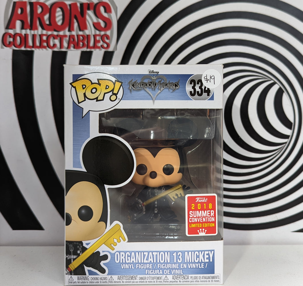Funko Pop Vinyl Kingdom Hearts Organization 13 Mickey Mouse #334 FSCE 2018 Vinyl Figure