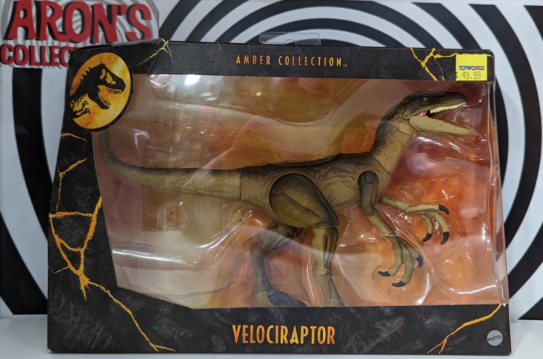 Jurassic Park Amber Collection Jurassic Park Velociraptor Action Figure