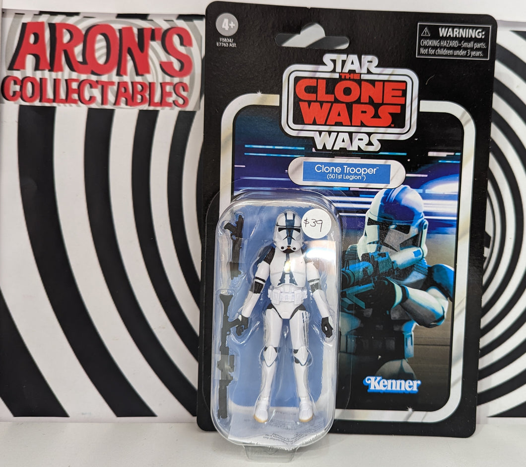 Star Wars Vintage Collection Series VC240 The Clone Wars Clone Trooper 501st Legion Action Figure